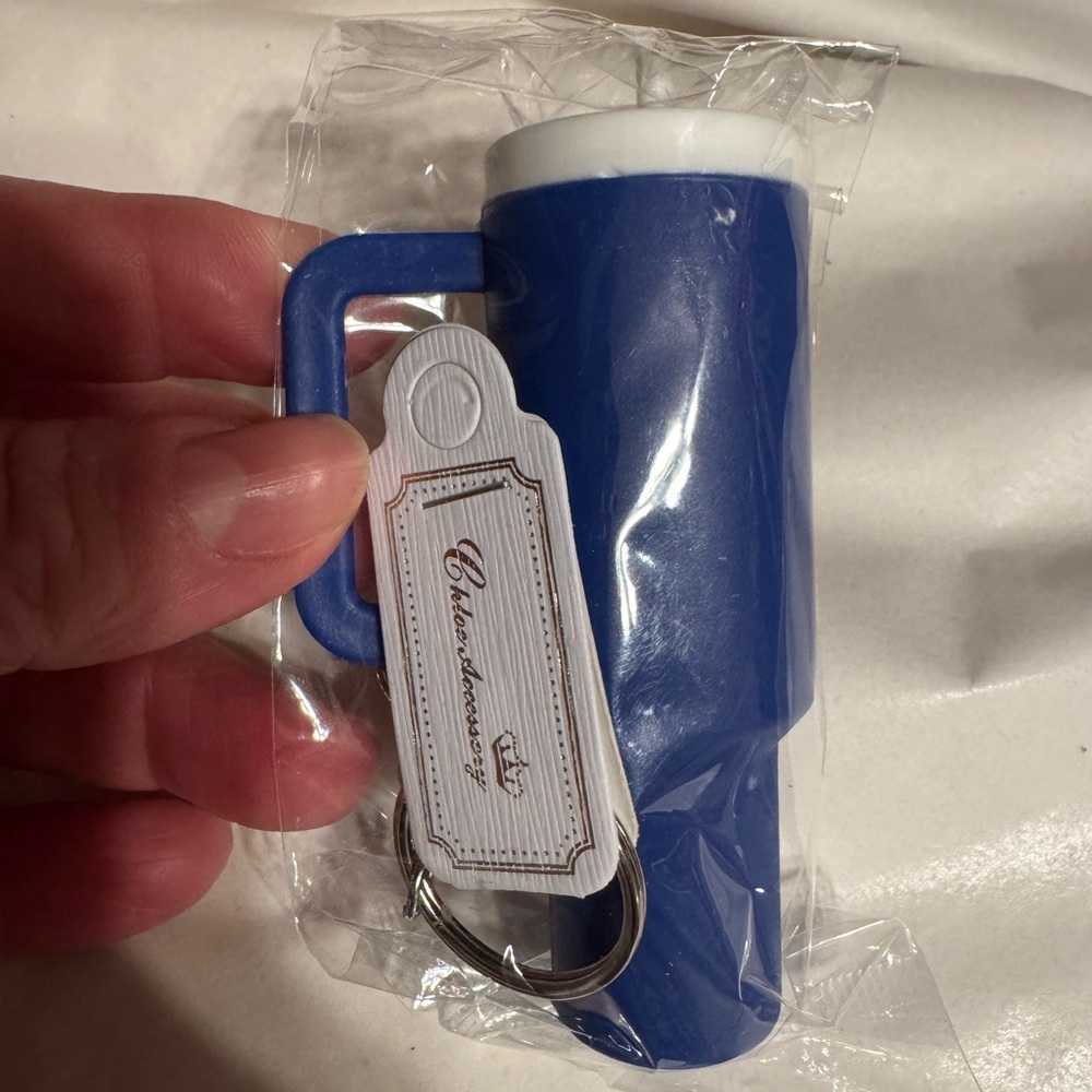 Navy Blue Tumbler Keychain